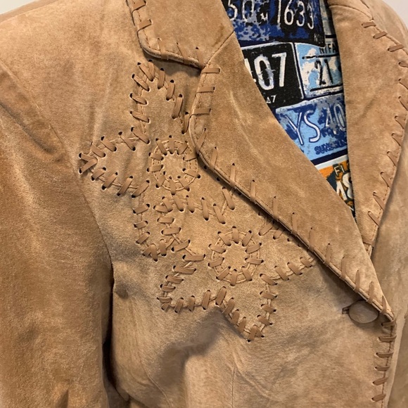 Leather Jacket with Leather Details and Accents - Picture 5 of 16